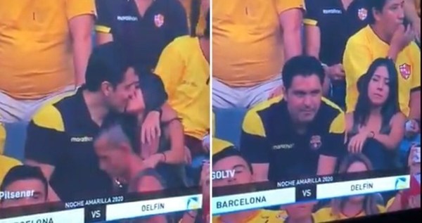 Hombre infiel descubierto por la kiss cam dice que la mujer del vídeo es solo una amiga