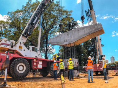 Corredor Vial Botánico: Elevan primer dintel que sostendrá al viaducto