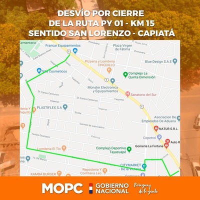 Se reactiva colocación de tuberías en San Lorenzo y se disponen desvíos vehiculares | .::Agencia IP::.
