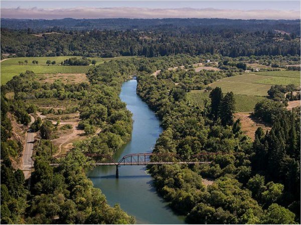 Miles de litros de vino tinto se derramaron en un río de EEUU