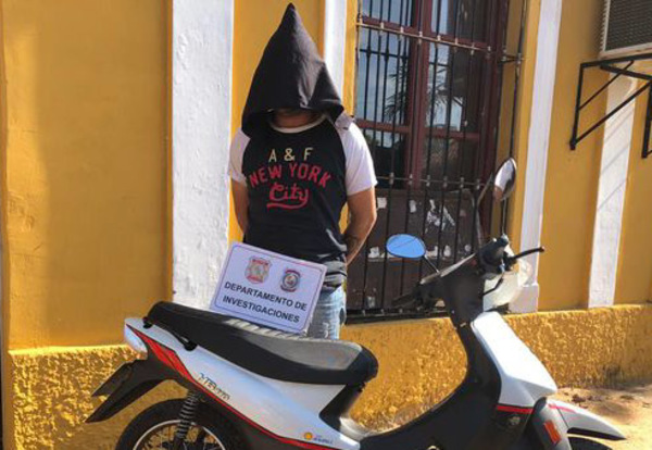 Concepción: Joven roba una moto y es detenido