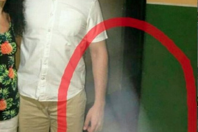 Un “ángel” perruno salió en foto familiar