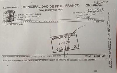 Primera multa por quema de basura en Franco