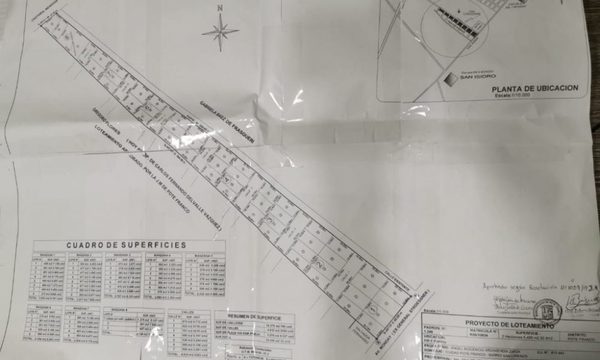 Ino Arza vende tierras en loteamiento irregular, y compradores jamás podrán titularlas