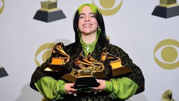 Billie Eilish fue la gran ganadora de la noche en los Grammys 2020