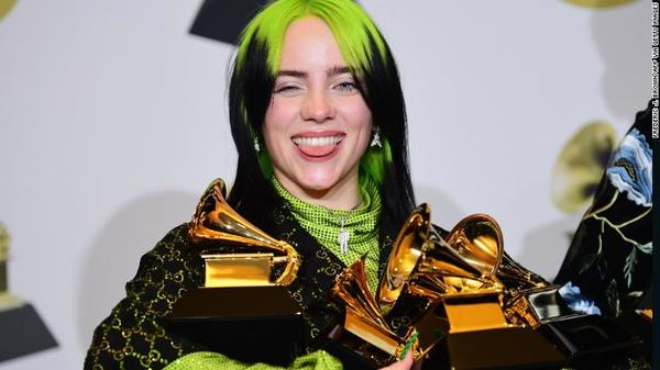 Billie Eilish fue la gran ganadora de la noche en los Grammys 2020