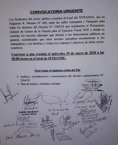 Umi Sindicato sector público-gua oikuaauka omýiha rekorte oîva rehe - ABC Remiandu - ABC Color