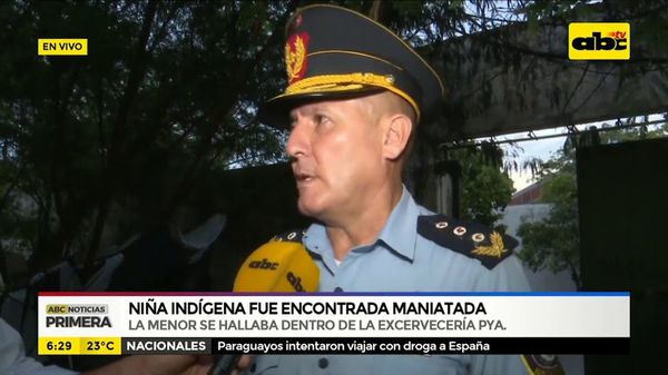 Niña indígena fue encontrada maniatada - ABC Noticias - ABC Color