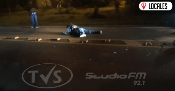 Hombre fue chocado, cayó al pavimento y lo arrolló un rodado sobre la Ruta PY06