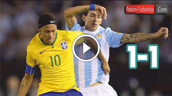 Argentina vs Brasil (1-1) Goles Resumen Resultado Eliminatorias Rusia 2018 - PARAGUAYPE.COM