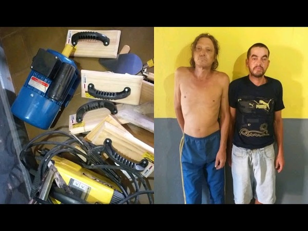 DOS APREHENDIDOS CON HERRAMIENTAS HURTADAS
