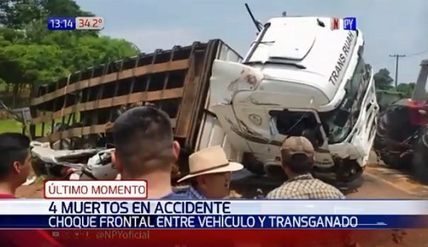 Al menos cuatro muertos en accidente en San Pedro