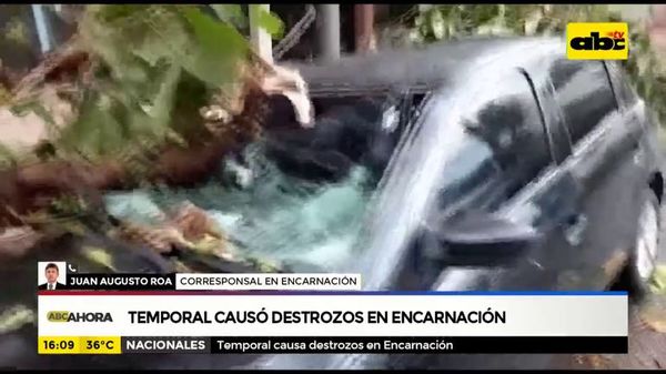 Temporal causó destrozos en Encarnación - ABC Noticias - ABC Color
