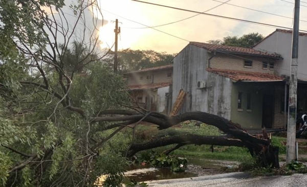 HOY / Diez minutos de viento y lluvia dejan sin luz a gran Asunción, SOS enmudecen