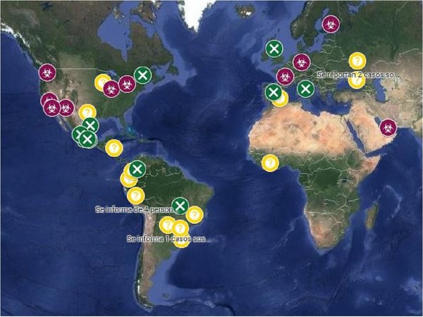 Crean mapa que muestra en tiempo real los casos de coronavirus