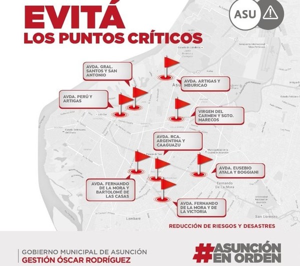 Precaución con puntos críticos