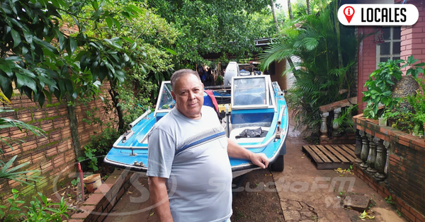 Durante el intenso temporal, pescadores se salvaron de milagro en el Río Paraná