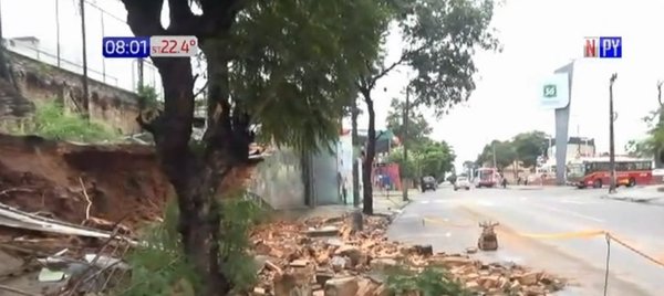 Muralla del Cristo Rey colapsó tras temporal | Noticias Paraguay
