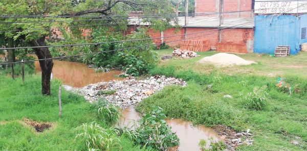 Denuncian mini vertedero en cauce del Arroyo Damián en Limpio