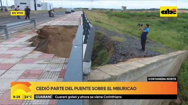 Costanera Norte: Cedió parte del puente sobre el Mburicaó - ABC Noticias - ABC Color