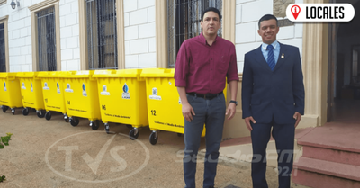 EBY entregó contenedores para mejor disposición de residuos en Encarnación