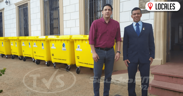 EBY entregó contenedores para mejor disposición de residuos en Encarnación