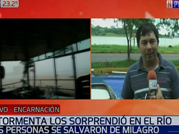 Pescadores quedaron en medio de tormenta y se salvaron de milagro