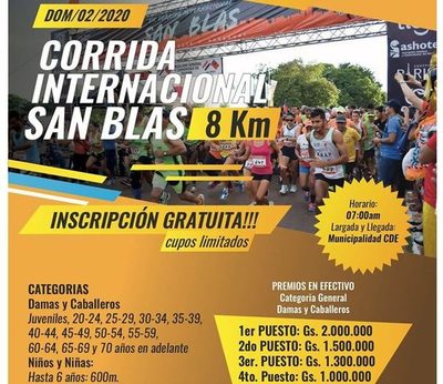 “Corrida Internacional San Blas” será este domingo