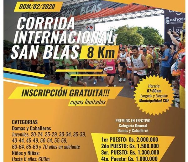 “Corrida Internacional San Blas” será este domingo