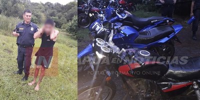 «ROBOCOP» EL SUP. LADRÓN SERIAL DE MOTOCICLETAS EN ENCARNACIÓN Y CAMBYRETA