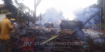JOVEN QUEMÓ LA CASA DE SU MADRE E HIRIÓ CON ARMA BLANCA A QUIENES INTENTARON IMPEDIRLO.
