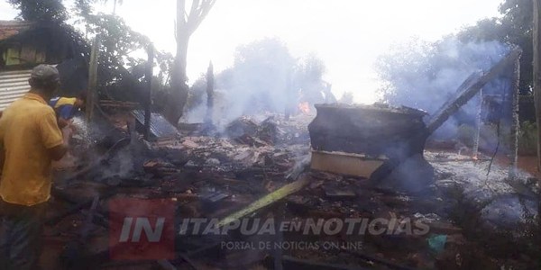 JOVEN QUEMÓ LA CASA DE SU MADRE E HIRIÓ CON ARMA BLANCA A QUIENES INTENTARON IMPEDIRLO.