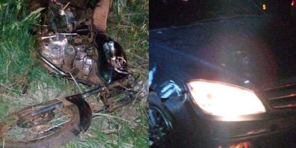 CHOQUE ENTRE UN AUTO Y UNA MOTO.
