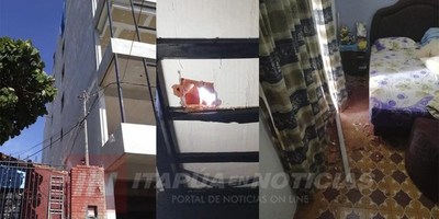HIERRO CAYÓ SOBRE SU VIVIENDA HACIENDO UN HOYO EN EL TECHO