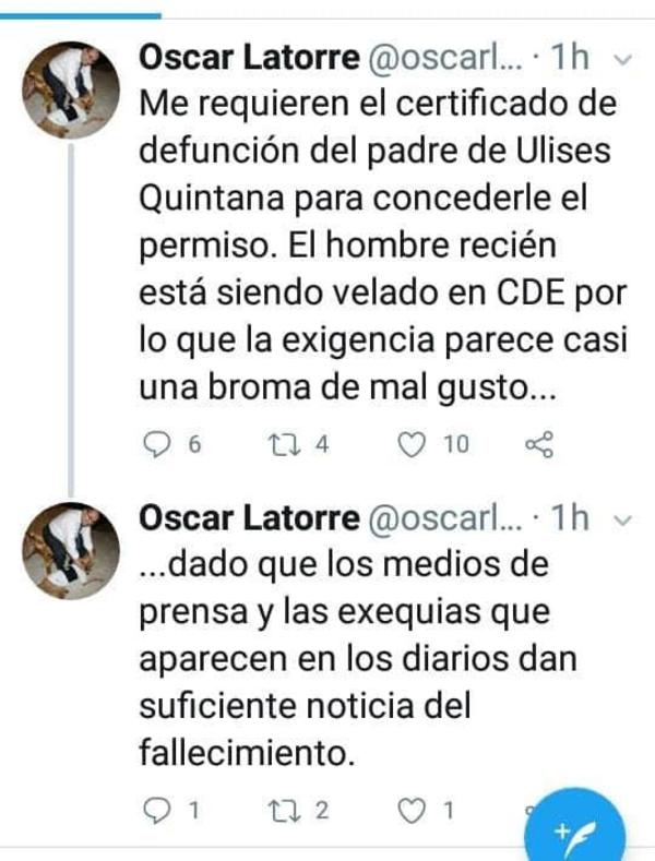 Justicia no permite que Ulises Quintana participe del sepelio de su padre - Noticde.com