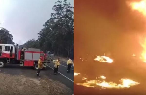 Australia: bomberos huyen de un incendio tras un repentino cambio en la dirección del viento - SNT