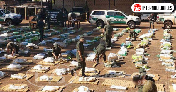 Incautan más de 10 toneladas de marihuana en el noreste de Argentina