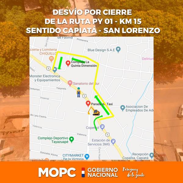Cierran Ruta Py01 desde Porvenir Sur hasta Km 15 | San Lorenzo Py