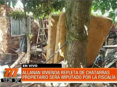Allanan vivienda de chatarrero en Ciudad del Este y lo imputan