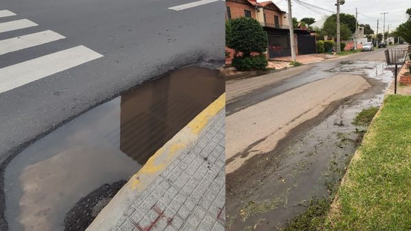 Caminos cubiertos de agua
