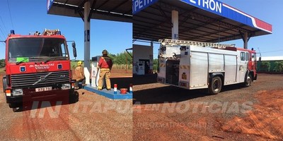 BOMBEROS AZULES TRP SOFOCAN PRINCIPIO DE INCENDIO EN GASOLINERA