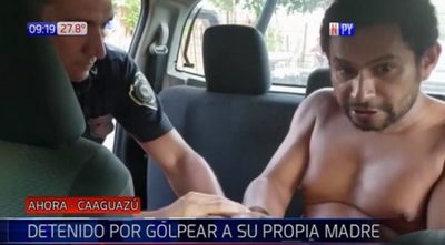 Detienen a hombre que golpeó a su madre por tercera vez