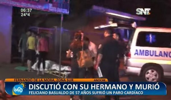 Hombre muere a causa de infarto tras discutir con su hermano