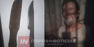 UN HOMBRE AMENAZABA A PERSONAS CON UN CUCHILLO