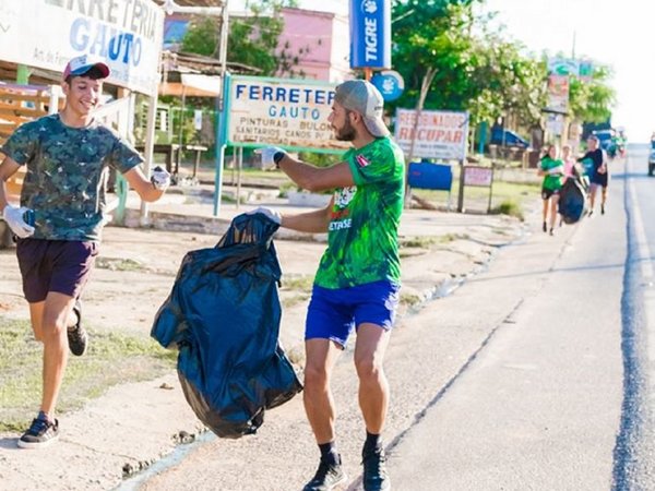 Asunción se suma al reto de correr y juntar basura