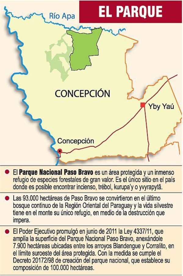 Ombyai upepista klande oîva parque nacional Paso Bravo-pe - ABC Remiandu - ABC Color