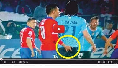 Jara manoseó a Cavani para hacerlo expulsar (VÍDEO) - PARAGUAYPE.COM