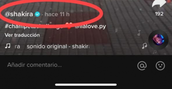 (VIDEO) Shakira compartió el video de una paraguaya en su perfil de TikTok