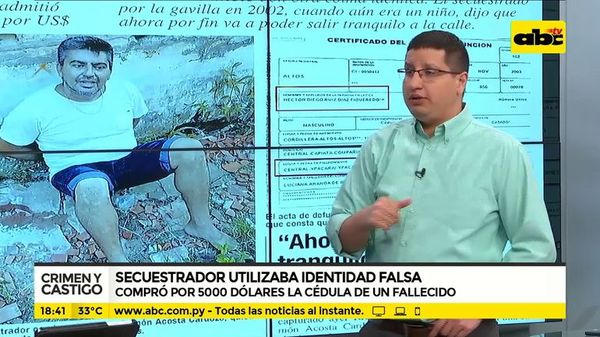 Secuestrador utilizaba identidad falsa - Crimen y castigo - ABC Color