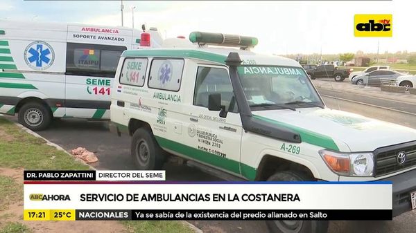 Servicio de ambulancias en la costanera - ABC Noticias - ABC Color